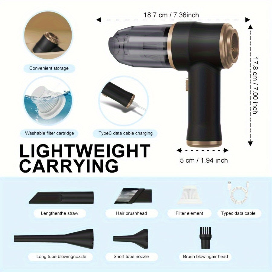 1pc Vacuum Cleaner 6000PA Wireless Handheld Vacuum Cleaner Home Appliances Car Vacuum Cleaner Wireless Handheld Car Vacuum Cleaner Vacuum And Blowing 2IN1 Portable Powerful Vacuum Cleaner Vacuum Cleaner Accessories Cleaning Accessories Small Applian