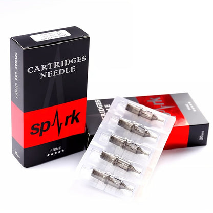 Tattoo Cartridge Needles 20pcs Disposable EO Sterilized 12 Series Round Liner Curved Magnum Flat Shader for Professional Body Art Tattoo Machine RL CM M1 RS