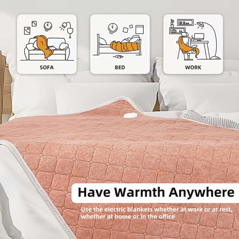 Electric Mattress Pad Heated Bed Warmer 63"x31" - 9 Heat Settings, 4 Auto Shutoff Modes, Rapid Warming, LED Controller, ETL Certified, Machine Washable, Low EMF, Winter Comfort Gift, Brown & Grey