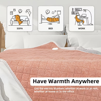 Electric Mattress Pad Heated Bed Warmer 63"x31" - 9 Heat Settings, 4 Auto Shutoff Modes, Rapid Warming, LED Controller, ETL Certified, Machine Washable, Low EMF, Winter Comfort Gift, Brown & Grey