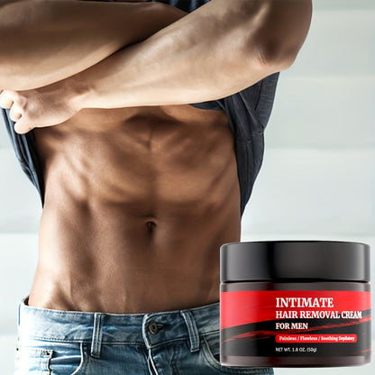 Depilatory Cream for Men Chest & Back Fast-Acting Body Hair Removal 1.8 oz 50g – Gentle Formula for Coarse Unwanted Hair, Razor-Free Smooth Skin, 1/2/3 Bottle Value Pack