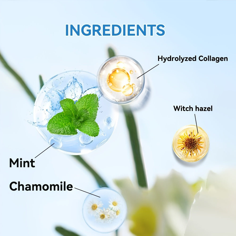 Mint Extract & Hydrolyzed Collagen Cooling Body Cream - Refreshing Hydrating Moisturizer for Dry Rough Skin, Non-Greasy Lightweight Hypoallergenic Formula, All Skin Types, Unisex Daily Use