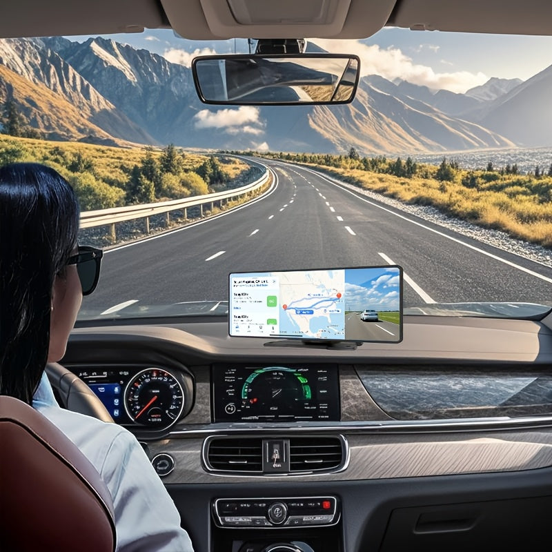 10.26 Inch 4K Ultra HD/7 Inch 1080P Portable Car Stereo with Wireless Carplay Screen, Carplay Radio Touchscreen, Car Video Players for Any Car, Without Battery
