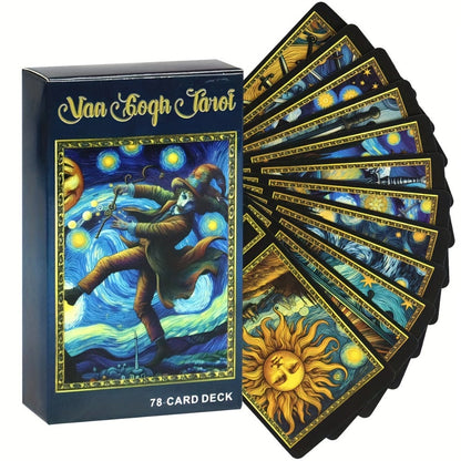 Van Gogh Tarot Cards 78 Card Deck – Art-Inspired High Quality Paper Divination Tool for Adults Teens Beginners Collectors Spiritual Gift Idea Ages 14+