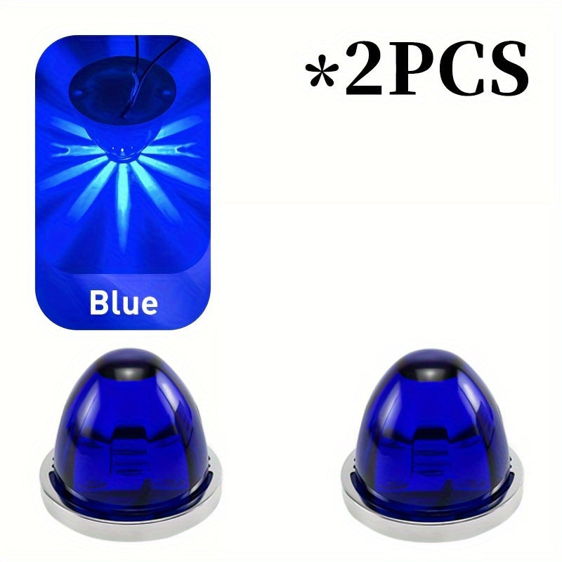 2pcs Car Side Ground Lights, Watermelon LED Always-on Car Side Lights, Truck Side Indicator Lights, Easy to Install, Suitable for Various Vehicles, Suitable for Semi-trailers And Boat Trailers, No Battery Required, Includes Screws