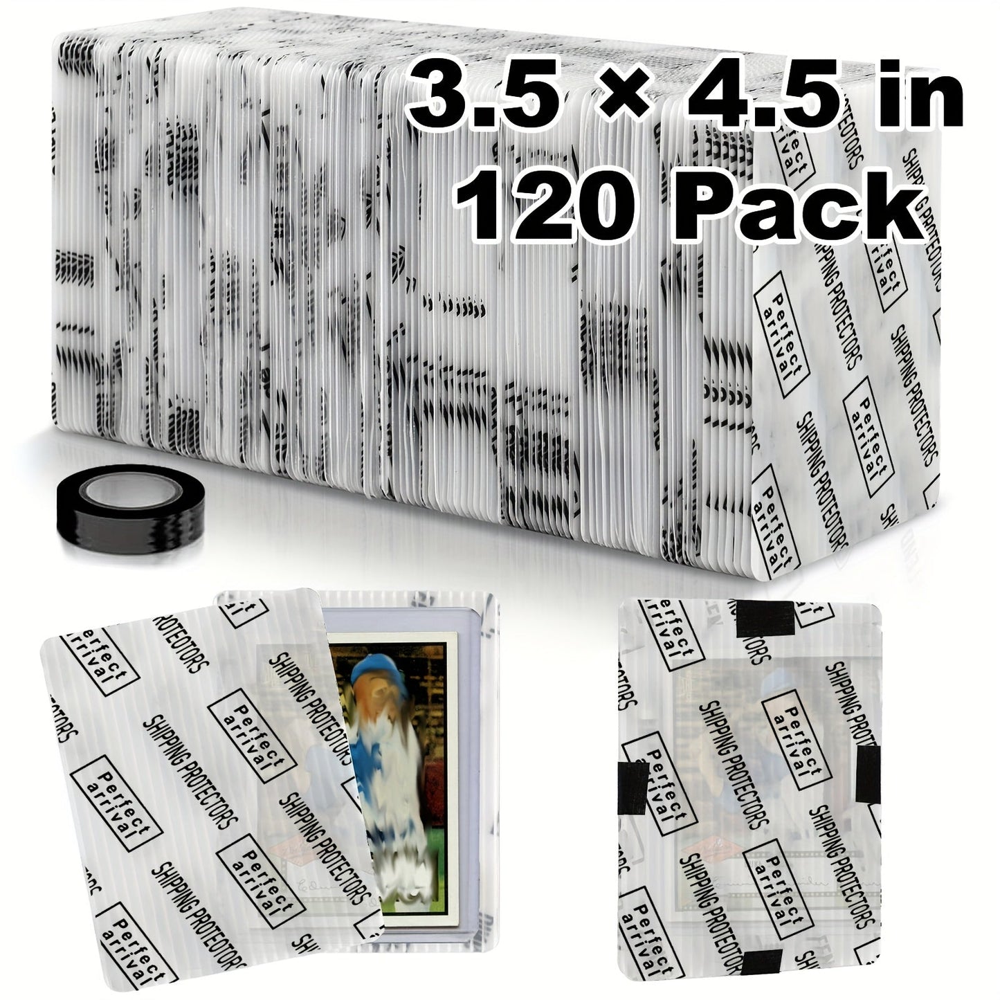 Trading Card Shipping Protectors 60/120/510 Count 3.5x4.5 Inch – Premium Rigid Plastic Card Mailer Inserts for Sports Cards, TCG & Collectible Card Packaging