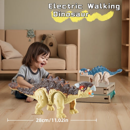 Walking Dinosaur Toy with Sound & Light – Realistic Triceratops & Dragon Dinosaur Figures for Kids | Birthday Gift for Boys & Girls Ages 3+