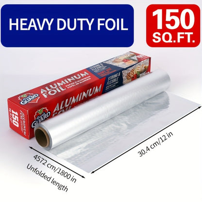 Heavy Duty Aluminum Foil Roll 12 Inch Wide Restaurant Grade – Food Safe Disposable Wrapping for Burritos, Hot Dogs & Sandwiches | Pack of 2 (300 Sq Ft) or Pack of 3 (225 Sq Ft) for Food Service & Catering