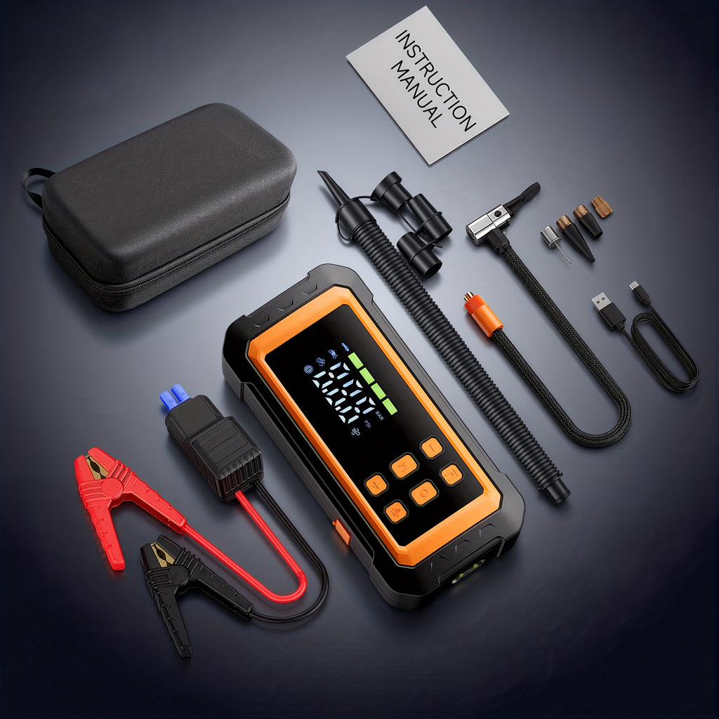 Outdoor Tent Inflator, Air Mattress Inflator, Inflatable Boat Inflator, Car Emergency Starting Power, Car Tire Inflator, Suitable for Inflatable Boats, Air Mattresses, Tents, Cars, Motorcycles, Bicycles, Balls, Outdoor Camping Rescue Equipment