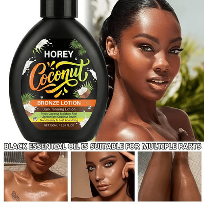 Self Tanner Tanning Lotion with Coconut Oil 100ml for Darker Skin Moisturizing Sunless Tanning Body Lotion Natural Glowing Bronze Skin Hydrating Streak-Free Lightweight Formula Summer Glow