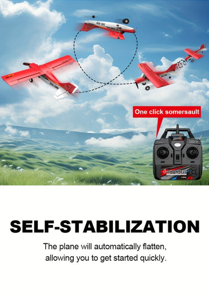 RC Airplane QIDI560 M7 Brushless Fixed Wing – 6-Channel 6-Axis Gyro Remote Control Plane with 3D Stunts, EPP Foam Aircraft, 120M Range, 2 Batteries Included, Gift for Beginners & Hobbyists