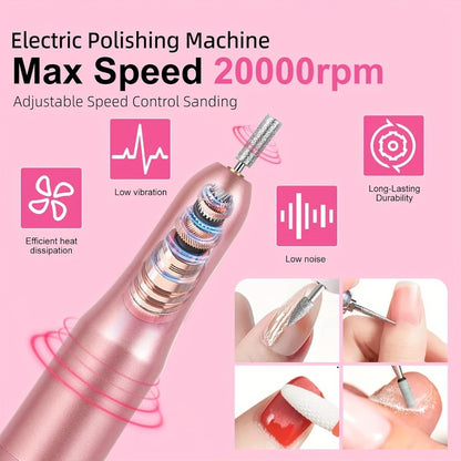 Complete Acrylic Nail Kit with Drill & UV LED Light — Colored Acrylic Powders & All Tools Included for Beginners Beautiful Nail Designs Professional Starter Set