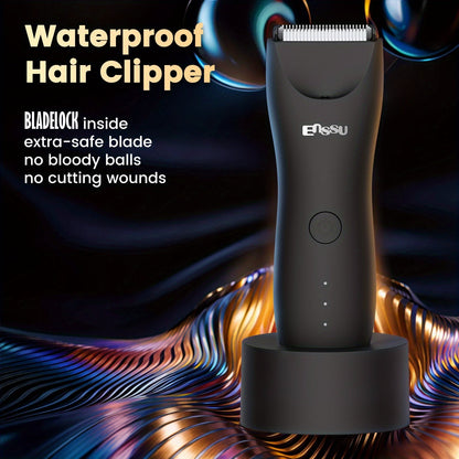 Electric Groin Ball Shaver Body Hair Trimmer for Men & Women Replaceable Ceramic Blade Bikini Trimmer Professional Body Groomer Clipper Painless