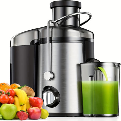 Compact Juicer for Fruits & Vegetables - Wide Opening for Easy Juice Extraction, BPA-Free, Dishwasher Safe, Easy to Clean, Healthy Lifestyle Juicer for Fresh Daily Juice & Tasty Beverages