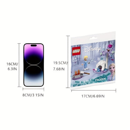 Elsa & Bruni Forest Camp Building Block Set 30559 – Frozen Princess Mini Brick Kit, Enchanted Nature Scene Collectible Display, Fun Birthday Party Favor Gift for Girls & Frozen Fans Ages 5+