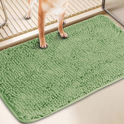 Dog Door Mat for Muddy Paws – Absorbent Non-Slip Quick-Dry Microfiber Mat | Machine Washable | Single or 2-Pack | 24×17" & 32×20"