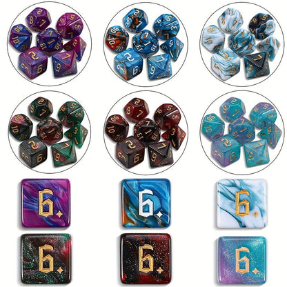 DND Dice Set 182pcs 26 Colors – Complete Polyhedral Dice with Flannel Bag D20 D12 D10 D8 D6 D4 for Dungeons and Dragons RPG MTG Tabletop Games Gift for Gamers