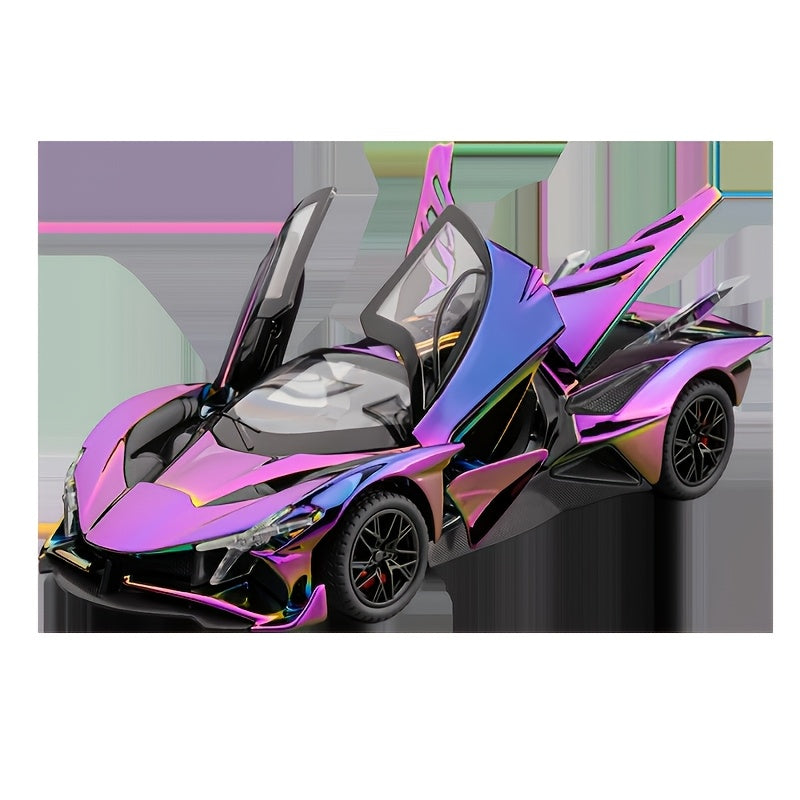 1:24 Scale Die-Cast Sports Car Model Collectible - Zinc Alloy Static Ornament with Realistic Details, Home Desktop Decoration, Gift for Car Lovers Men Adults