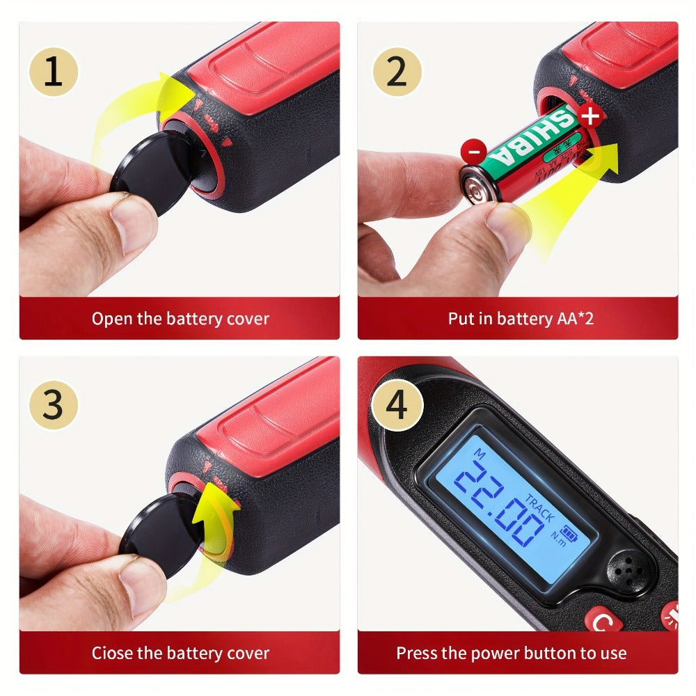 Digital Torque Wrench - 1/2" & 3/8" Drive, ±1% Accuracy, LED & Buzzer Alert, 4 Units, 500 Data Sets, Preset P1-P8, Chrome Vanadium Steel for Auto, Bike & Motorcycle