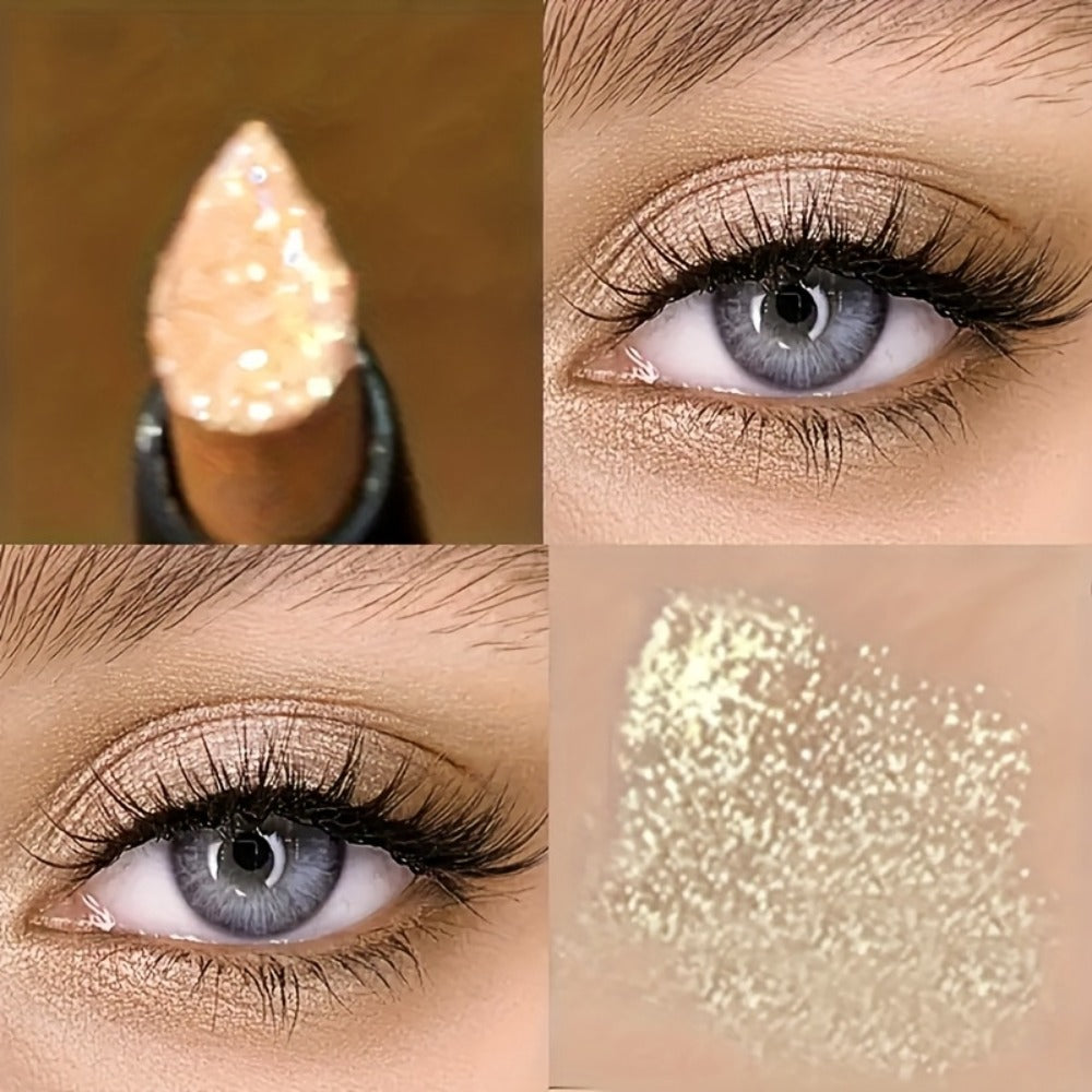 Shimmer Eyeshadow Stick Set 6 Pcs for Women – Pearl Sparkling Waterproof Long-Lasting Eye Makeup Pens with Squalane, Easy Blendable No-Brush Eyeshadow Kit, Gift for Her