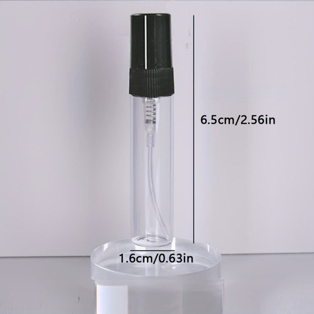 Mini Glass Spray Bottles 5ml 50 Pack Fine Mist Atomizer Refillable Black UV Glass Travel Perfume Bottles for Perfume Cologne Essential Oil Facial Mist Toner Setting Spray Sampling