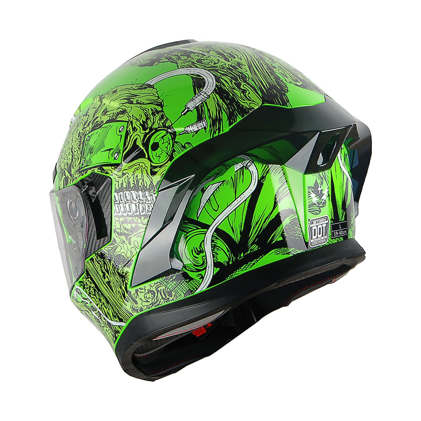 Full Face Motorcycle Helmet DOT Approved – Dual Visor Anti-Fog Pinlock Shield, Street Bike Adult Helmet with Sun Inner Shield, Aerodynamic Thermoplastic Shell, S/M/L/XL