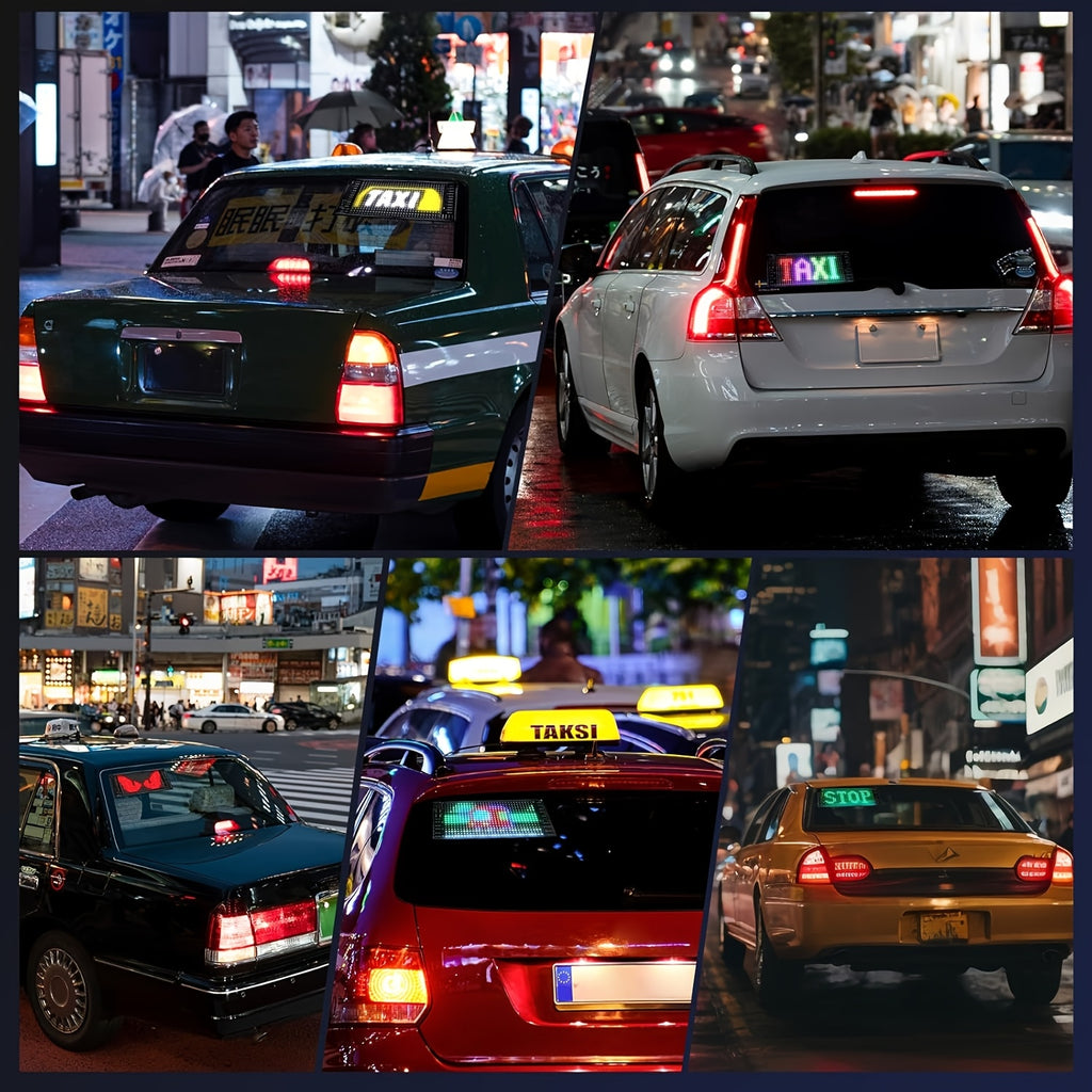 LED Devil Eye Lights for Car, Programmable Led Sign, Flexible LED Matrix Pixel Panel, USB Power Supply, Pre-Made Animation And Text Led Car Sign, APP& Remote Control, LED Sign for Car, Halloween, Christmas, New Year, And Birthday Decorations