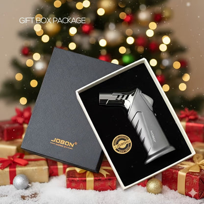 Butane Torch Lighter Gift Set 2500°F, Refillable with Safety Lock & Adjustable Flame, High-Temperature Kitchen Cooking Camping Outdoor Torch, Gift Box Included, Gas Not Included