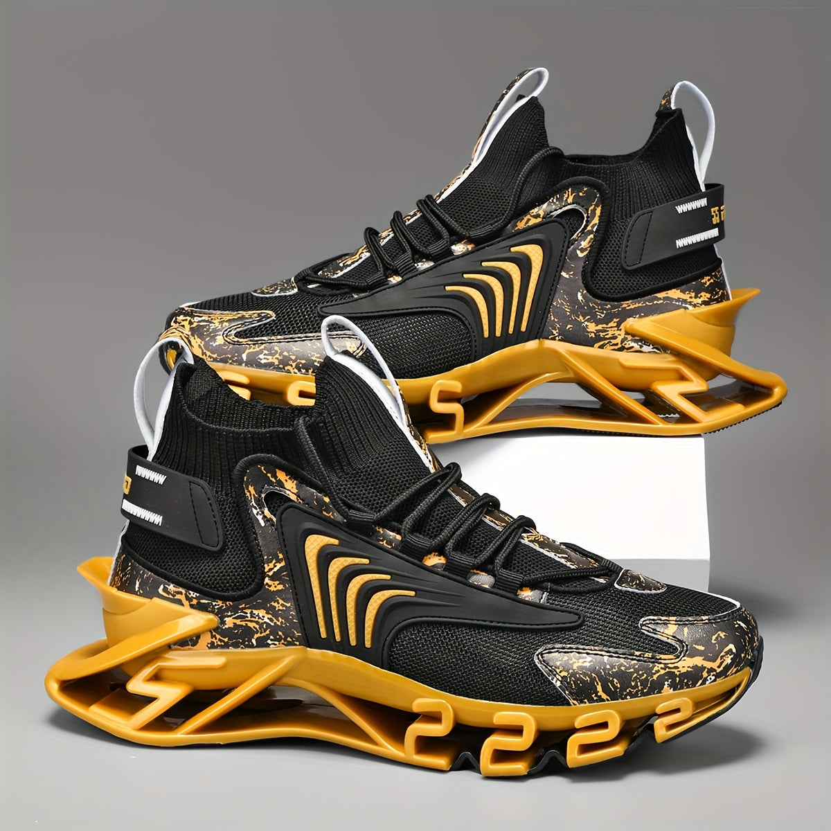 Men's Athletic Shoes - Breathable Mesh & Lace-Up 600165