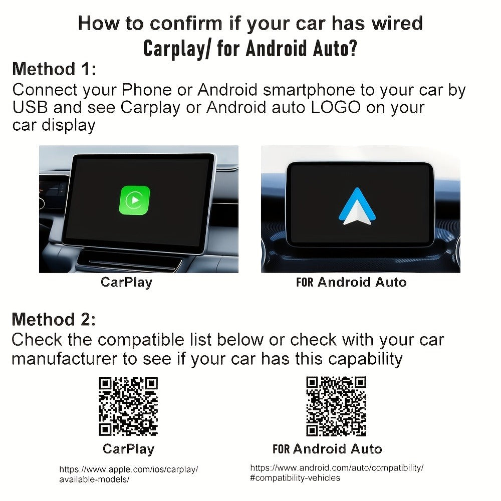 2-in-1 Wireless CarPlay & Android Auto Adapter Mini USB Dongle 2026 Upgrade Fast Stable Connection for iOS 10+ & Android 11+, Converts Wired CarPlay to Wireless Plug-and-Play