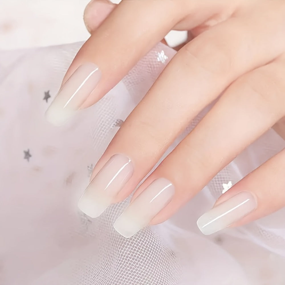 Builder Gel Nail Extension Set 6 Colors 0.51oz Each Crystal Clear White Milky Jelly Light Pink Pink Nude - Alcohol-Free UV LED Self-Leveling Salon Quality Nail Art Kit for Women Extensions Overlays French Manicure