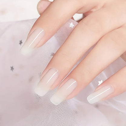 Builder Gel Nail Extension Set 6 Colors 0.51oz Each Crystal Clear White Milky Jelly Light Pink Pink Nude - Alcohol-Free UV LED Self-Leveling Salon Quality Nail Art Kit for Women Extensions Overlays French Manicure