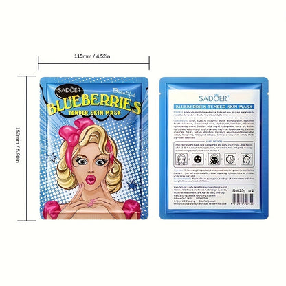 Goddess Hydrating Face Mask Sheet 16pcs Fruit & Honey Essence – Deep Moisturizing Long-Lasting Hydration for Dry Skin Women, Autumn Winter Skincare Gift