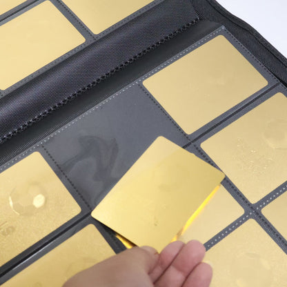 Trading Card Binder Ringless 16 Pocket – Double-Sided Side-Loading Zipper Card Album for Pokemon MTG TCG Sports Cards K-pop Photocards Large Capacity Collector Folder