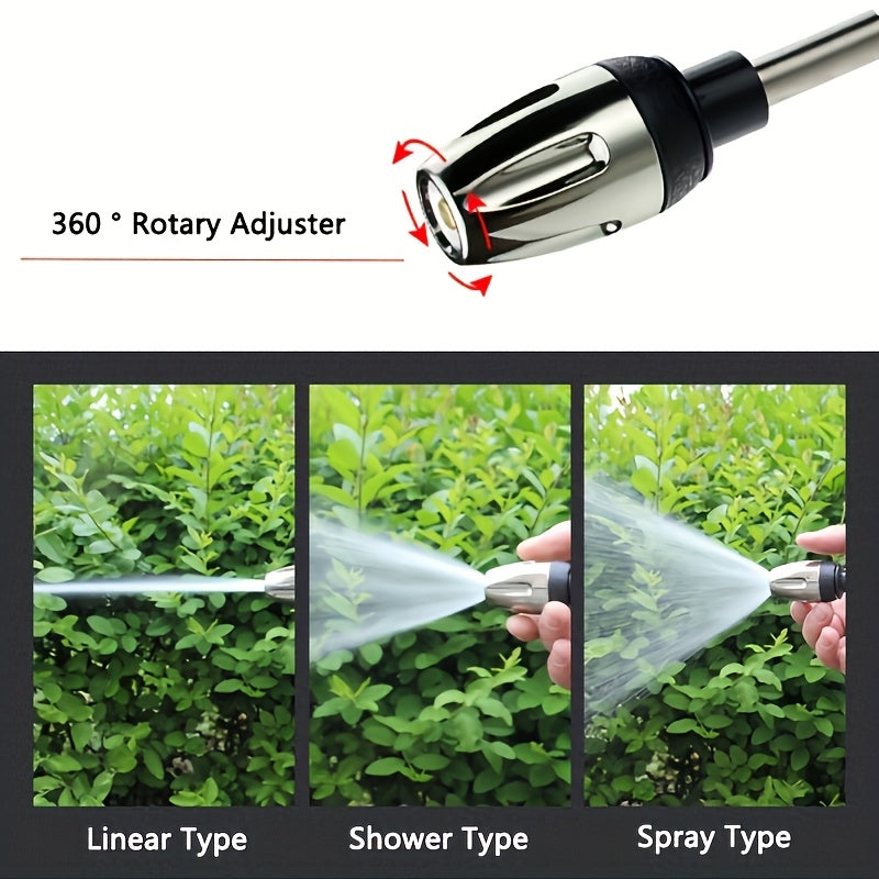 High Pressure Foam Spray Car Washing Water Gun With Foam Bottle Quick Adapter For 1/2, 3/4 Water Pipes (3/4 Hose Requires Removing Quick Connect Adapter,No Water Pipes)Multi Function Adjustable Thickened Rod Sprayer  For Car & Yard Cleaning
