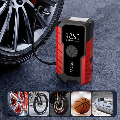 Car Jump Starter 10000A with 150PSI Tire Inflator – 7-in-1 Emergency Battery Booster Pack, 5000A Peak, 10000mAh Power Bank, LED Light, USB Charging, for 12V Vehicles up to 8.0L Gas & 7.0L Diesel