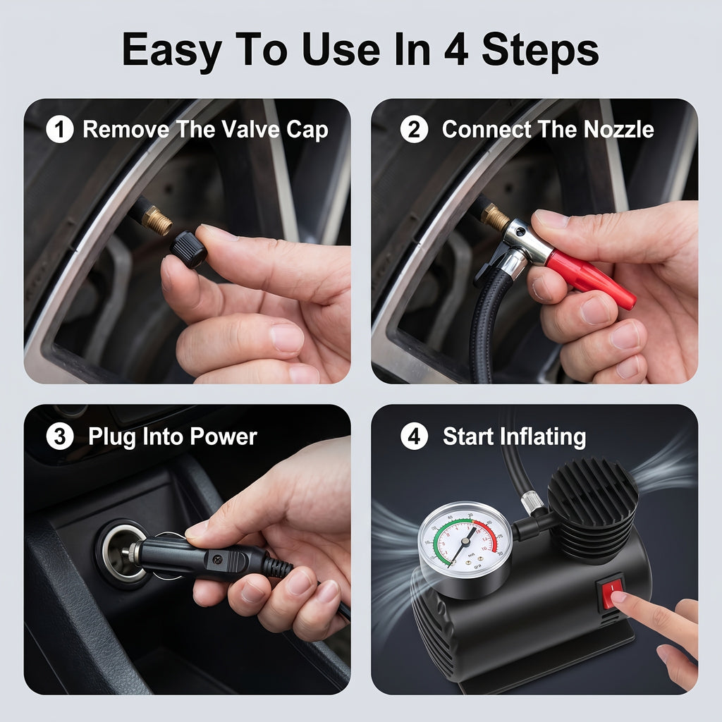 Multifunctional Portable Electric Air Pump, Suitable for Car Tires, Balls, Balloons, Inflatable Castles, Pool Toys, and Outdoor Inflatable Decorations
