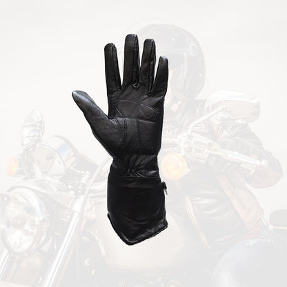 Women's Motorcycle Riding Gloves Full Finger Thermal Winter Warm Gloves with Stitched Eagle for Motorbike Cycling Driving Cold Weather – Black (S/M/XL/2XL/4XL)
