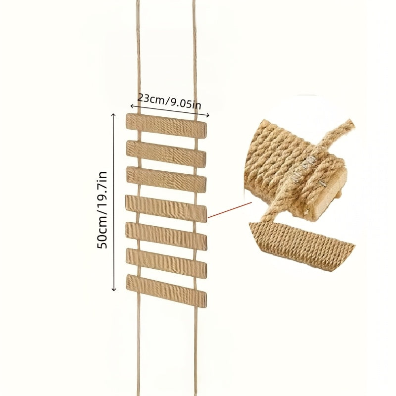 Cat Scratching Post Sisal Hemp Rope Replacement Column for Cat Tree Climbing Frame Indoor Cat Ladder, Multiple Lengths 13.78" 19.69" 39.37" Solid Wood & Hemp Rope Options, Durable Cat Scratcher Pole