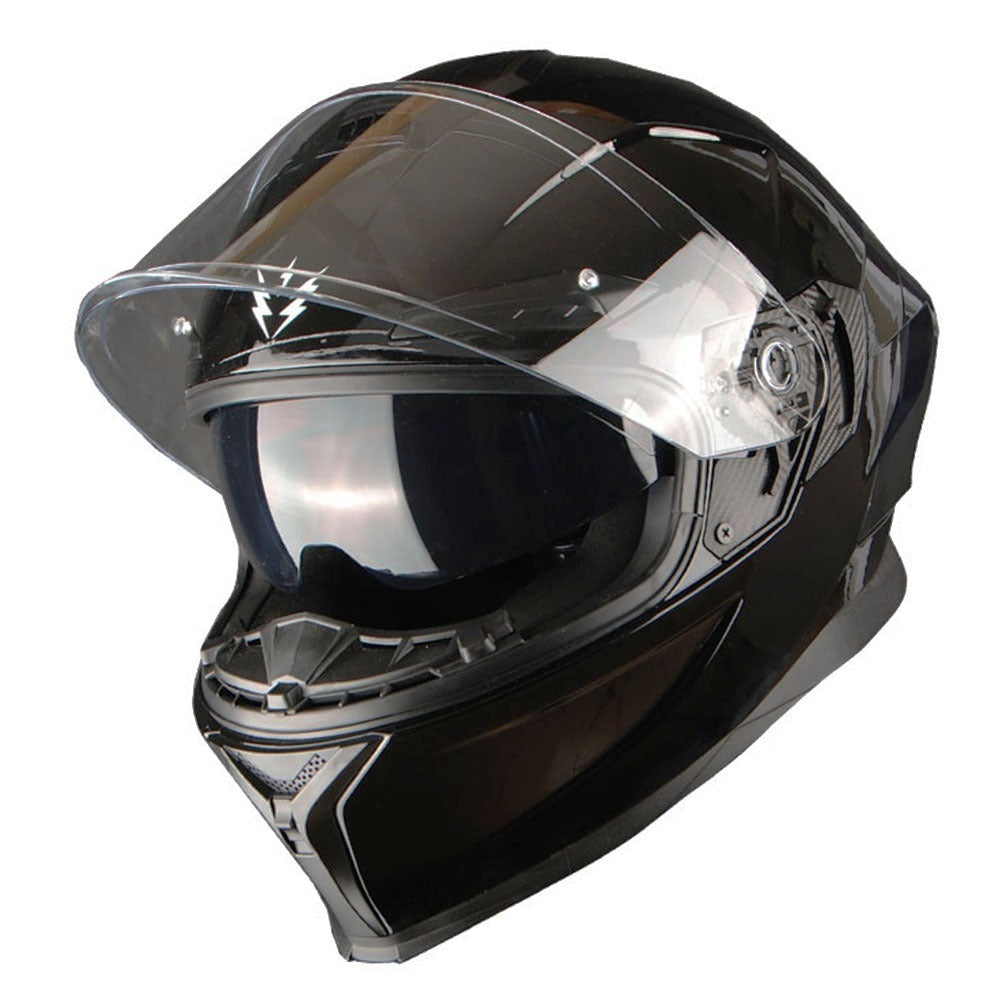 Full Face Motorcycle Helmet DOT Approved – Dual Visor Anti-Fog Pinlock Shield, Street Bike Adult Helmet with Sun Inner Shield, Aerodynamic Thermoplastic Shell, S/M/L/XL