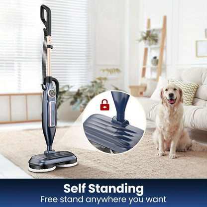 Steam Mop 10-in-1 Spinning Rotating Mop Pads with Steam Blaster Technology - 3 Steam Modes, LED Headlights, Lightweight Spin Mop for Hard Floor, Laminate & Marble, Washable Pads, VM6 Pro Series