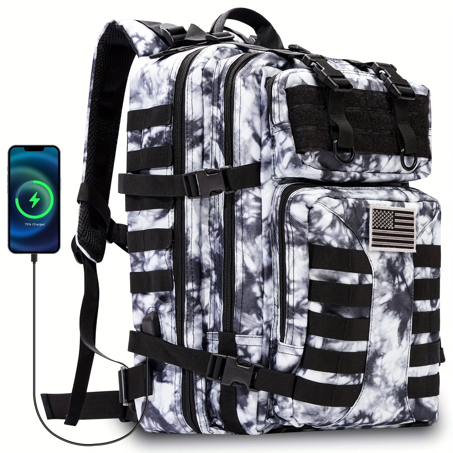 Tactical Military Backpack 50L – Large Capacity Molle Rucksack for Camping, Hiking, Hunting, Fishing & Travel, Unisex with Multiple Color Options