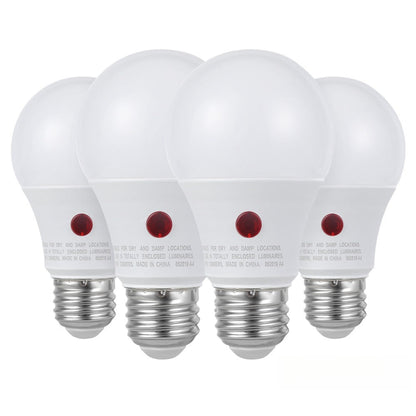 Dusk to Dawn Light Bulbs, A19 E26 Auto On Off Photocell Sensor LED Bulb 9W 60W Equivalent, 5000K Daylight / 2700K Soft White / 2000K Amber Bug Repelling, 800LM Non-Dimmable for Porch Garage Outdoor Indoor
