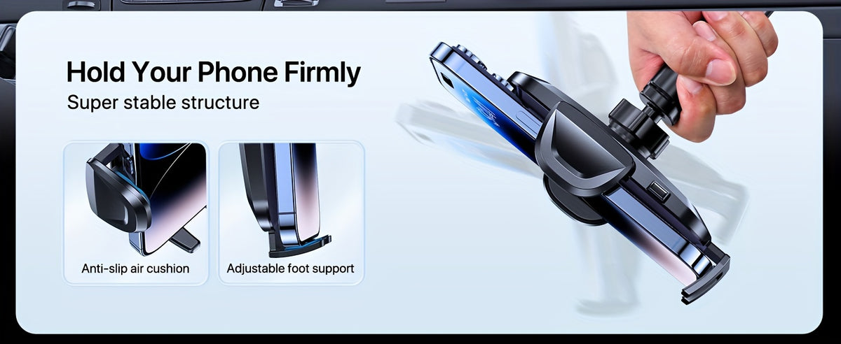 LOTUNY Car Phone Holder, Universal Hands-Free Phone Holders for Your Car, 3-In-1 Phone Mount for Car Air Vent Compatible with Iphone Samsung Google And All 4" to 7.2" Phones