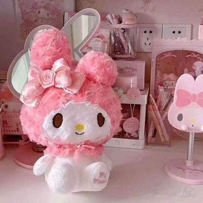 Hello Kitty My Melody Rose Plush Doll 14 Inch Kawaii Sanrio Stuffed Animal Large Soft Toy Birthday Christmas Gift for Girls Teens Collectors