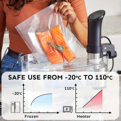Vacuum Sealer Bags Reusable Airtight Food Storage Bags Multiple Sizes – No Power Needed, Keep Meat, Fruits & Vegetables Fresh Longer, BPA-Free Roll Bags for Kitchen Organization & Meal Prep