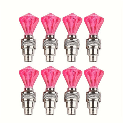 LED Breathing Light Tire Valve Caps – Running Horse & Wind Fire Wheel Light Effect for Car & Motorcycle Wheels