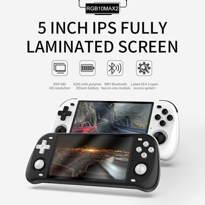 Handheld Game Console Powkiddy RGB10MAX2 Retro Gaming 5-inch IPS ArkOS 30 Emulators