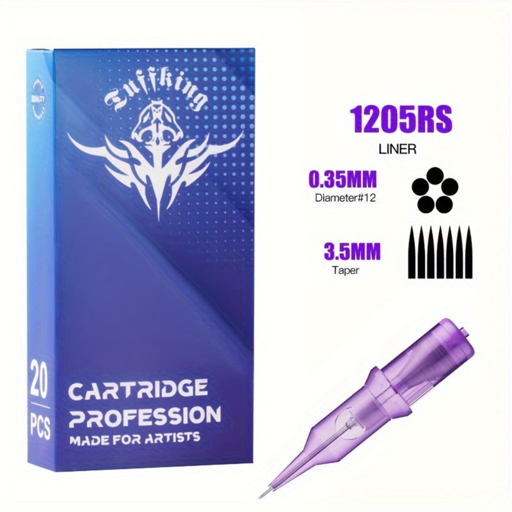 Disposable Tattoo Needles Mixed Size Sterilized RL RS M1 0.35mm – Safety Tattoo Needle Set for Tattoo Artists and Beginners, Body Art Supplies 30 40 100 Piece Bulk Pack
