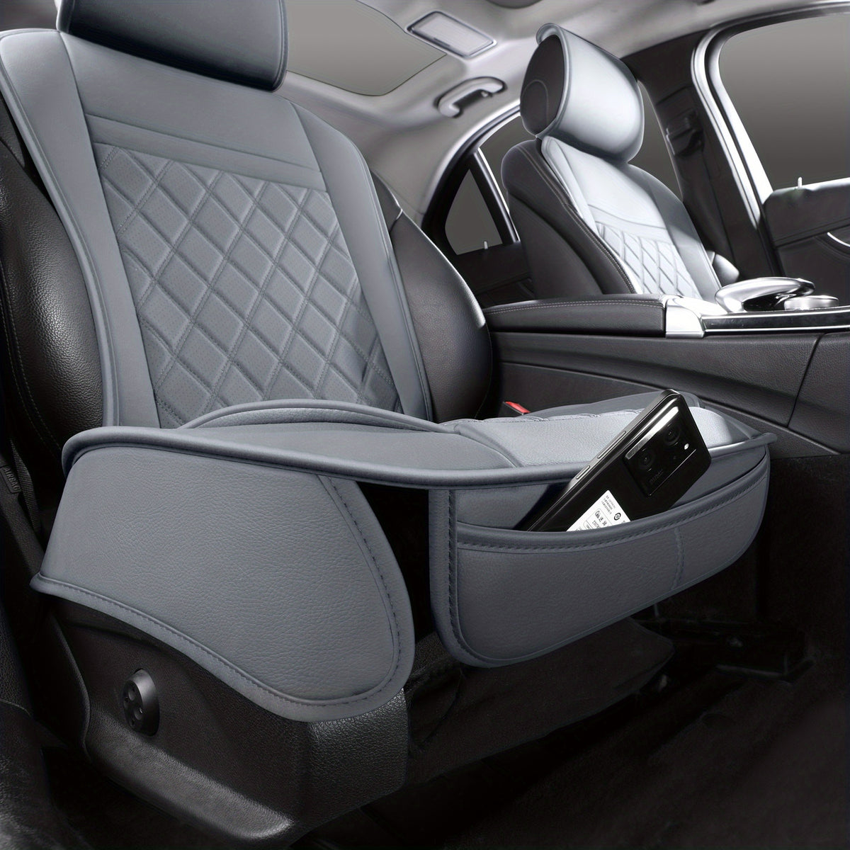 Front Seat Covers for Cars, Universal Fit Bucket Seat Protector Set, Full Surround High-Back Design, Anti-Slip Backing, Easy to Install, Fits Most Cars, SUVs & Trucks
